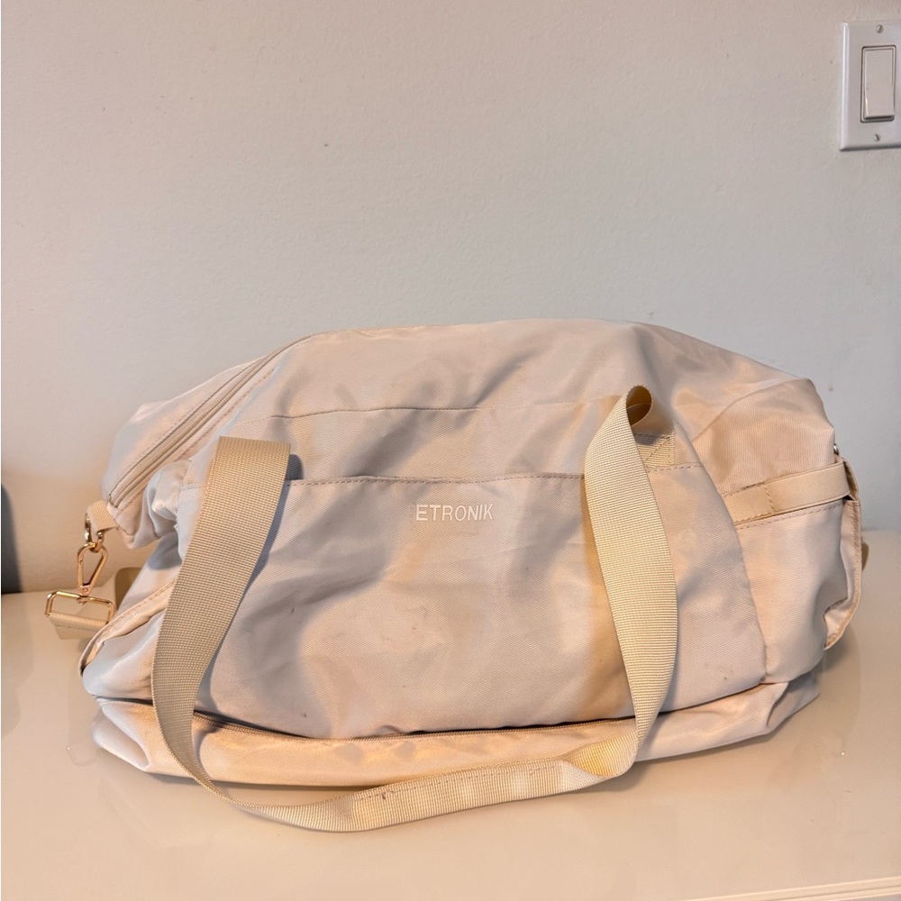 Etronik Cream Duffel Bag